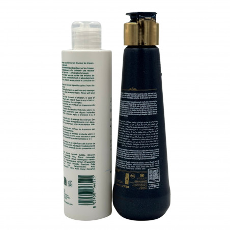 Mini-kit lissage protéine Arginina Vitta Gold 200 ml + shampooing préparateur La Genèse L'Iéna Paris 200 ml (verso 2)