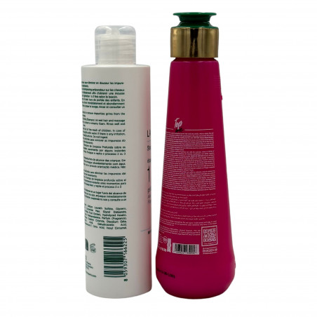 Mini-kit lissage protéine Top One Vitta Gold 200 ml + shampooing préparateur La Genèse L'Iéna Paris 200 ml (verso 2)
