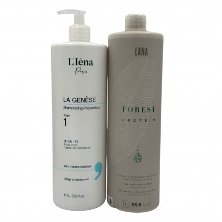 Kit lissage organique Forest Protein Lana + shampooing L'Iéna 2 x 1 L