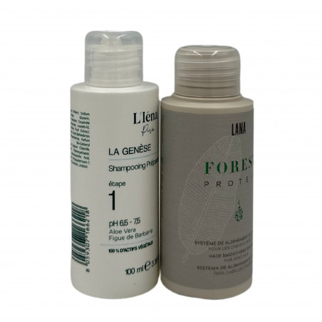 Mini kit lissage organique Forest Protein Lana + shampooing L'Iéna 2 x 100 ml (3/4 face)