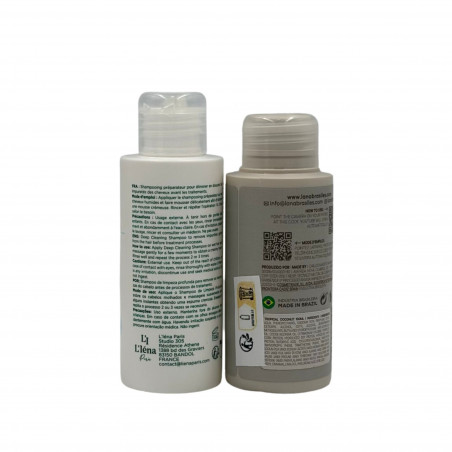 Mini kit lissage organique Tropical Coconut Lana + shampooing L'Iéna 2 x 100 ml (verso 1)