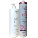 Kit lissage tanin Lisa Protein Blond Deby Hair + shampooing préparateur N° 1 La Genèse L'Iéna 2 x 1 L (3/4 face)
