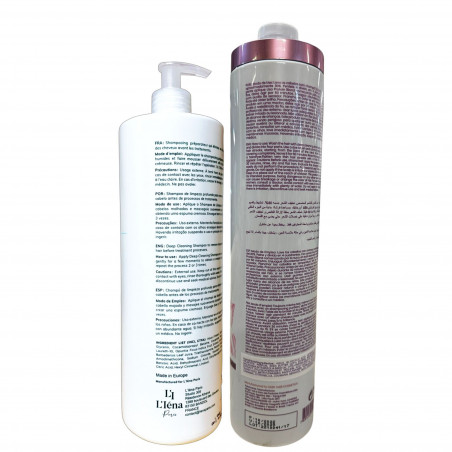 Kit lissage tanin Lisa Protein Blond Deby Hair + shampooing préparateur N° 1 La Genèse L'Iéna 2 x 1 L (verso 1)