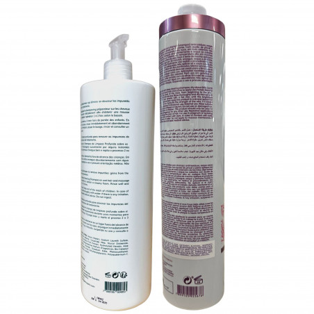 Kit lissage tanin Lisa Protein Blond Deby Hair + shampooing préparateur N° 1 La Genèse L'Iéna 2 x 1 L (verso 2)