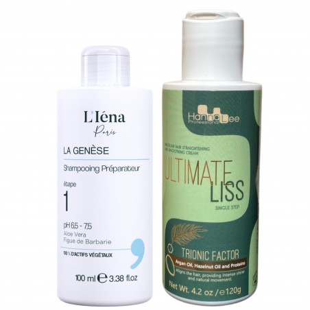 Mini-kit Ultimate Liss Hanna Lee 120 g & shampooing N° 1 La Genèse L'Iéna 100 ml