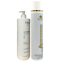 Kit Lissage 4D White Gold Protein Mya + shampooing préparateur N° 1 La Genèse L'Iéna Paris 2 x 1 L (3/4 face)