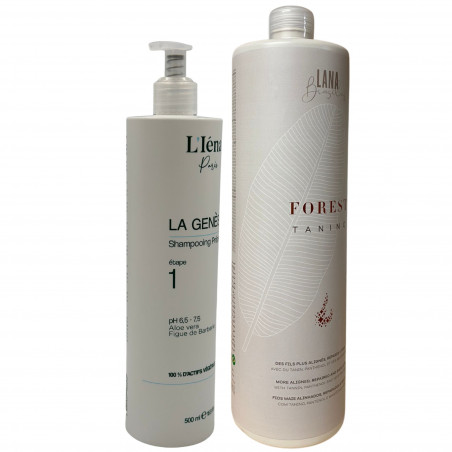 Kit lissage organique Forest Tanino Lana 1 L + shampooing L'Iéna 500 ml (3/4 face)