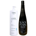 Kit lissage protéine Black Pearl Secrets + shampooing préparateur N° 1 La Genèse L'Iéna Paris 2 x 1 L