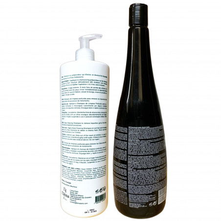 Kit lissage protéine Black Pearl Secrets + shampooing préparateur N° 1 La Genèse L'Iéna Paris 2 x 1 L (verso 2)