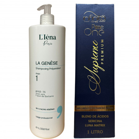 Kit lissage Prime One Supreme Premium Infinitá + shampooing L'Iéna 2 x 1 L