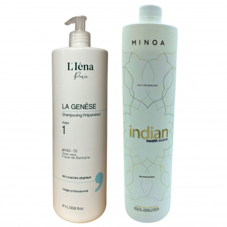 Kit Lissage indien Indian Minoa + shampooing L'Iéna 2 x 1 L