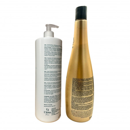 Kit lissage protéine Bright Coffee Secrets + shampooing L'Iéna 2 x 1 L (verso 1)