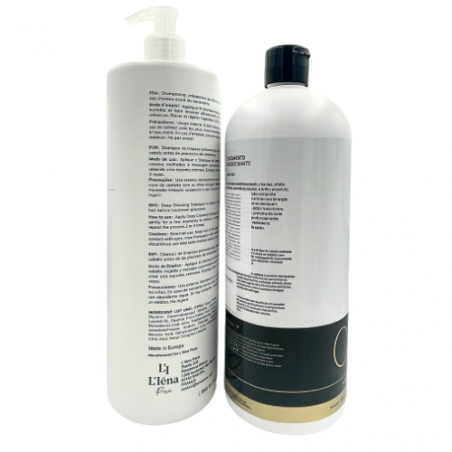 Kit Lissage brésilien protéine 02 Não Chore Mais Bórabella + shampooing L'Iéna 2 x 1 L (verso 1)