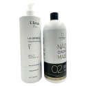 Kit Lissage brésilien protéine 02 Não Chore Mais Bórabella + shampooing L'Iéna 2 x 1 L (3/4 face)