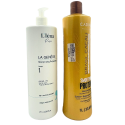 Kit lissage brésilien Smoothing Protein Brasil Cacau Cadiveu + shampooing L'Iéna 2 x 1 L (3/4 face)