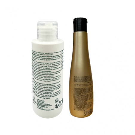 Kit lissage protéine Bright Coffee Secrets + shampooing L'Iéna 2 x 100 ml (verso 1)