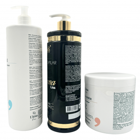 Kit Plastica Capilar Dona Liss Nicoletti Professional + shampooing & masque  L'Iéna 3 produits (verso 1)