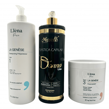 Kit Plastica Capilar Dona Liss Nicoletti Professional + shampooing & masque  L'Iéna 3 produits