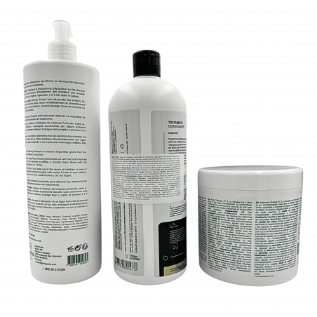 Kit Lissage brésilien protéine 02 Não Chore Mais Bórabella + shampooing & masque L'Iéna 3 produits (verso 2)