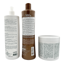 Kit Lissage brésilien Ecokeratin N° 2 Brasil Cacau Cadiveu + shampooing & masque L'Iéna 3 produits (verso 2)