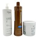 Kit Lissage brésilien Ecokeratin N° 2 Brasil Cacau Cadiveu + shampooing & masque L'Iéna 3 produits (3/4 face)