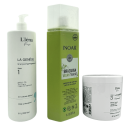 Kit lissage au tanin Brazilian Vegan Tanino Inoar + shampooing & masque L'Iéna 3 produits (3/4 face)