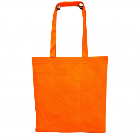 Tote bag orange L'Iéna Paris (verso)