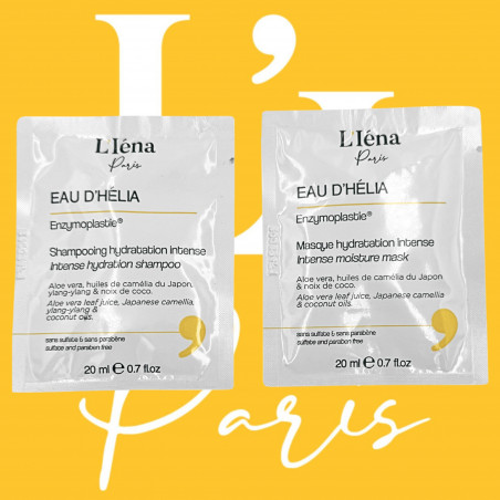 Kit hydratant Eau d'Hélia™ L'Iéna Paris 2 x 20 ml (fond jaune Hélia)