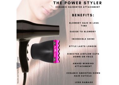 Paire d'embouts céramique pour sèche-cheveux The Power Styler by Daroko : bénéfices