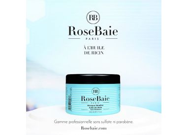 Masque kératine et huile de ricin RoseBaie 500 ml (communication)