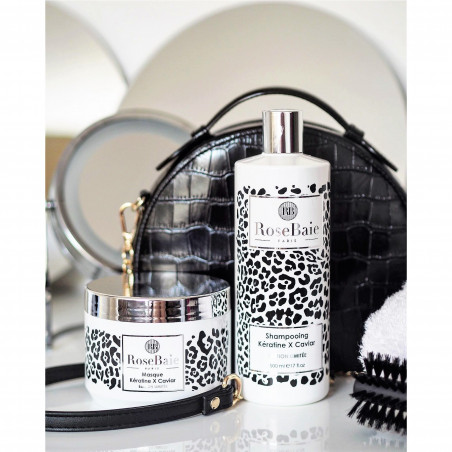 Kit d'entretien de lissage Kératine X Caviar RoseBaie 2 x 500 ml shampooing  + masque (visuel 5)