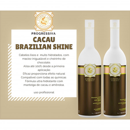 Kit lissage brésilien Cacau Brazilian Shine Eternity Liss 2 x 1 L (visuel 2)