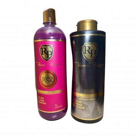 Kit shampooing & patine fortifiante Toner Pink Robson Peluquero 2 x 1 L