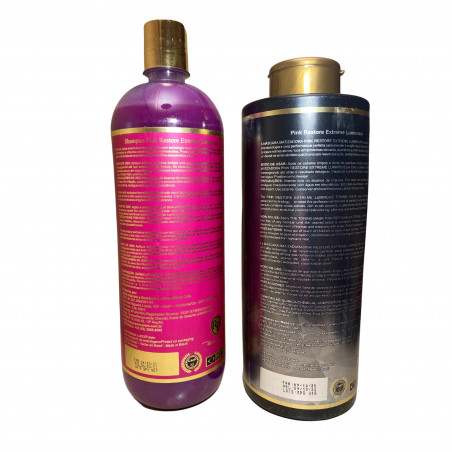 Kit shampooing & patine fortifiante Toner Pink Robson Peluquero 2 x 1 L (verso)