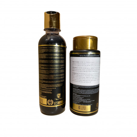 Kit shampooing Black & patine Silver Home Care de Robson Peluquero 2 x 300 ml (verso)
