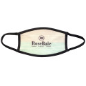 Masque de protection lavable RoseBaie rayé gris & blanc / vert & blanc (sangles visibles)