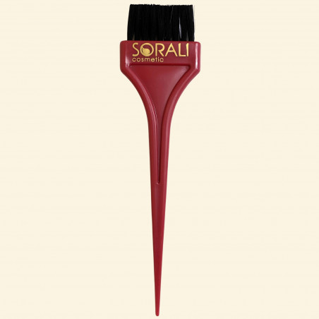Pinceau rouge Sorali pour lissage ou coloration (fond nacre)