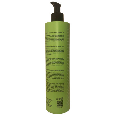 Shampooing kératine x Aloe Vera RoseBaie 500 ml (verso)