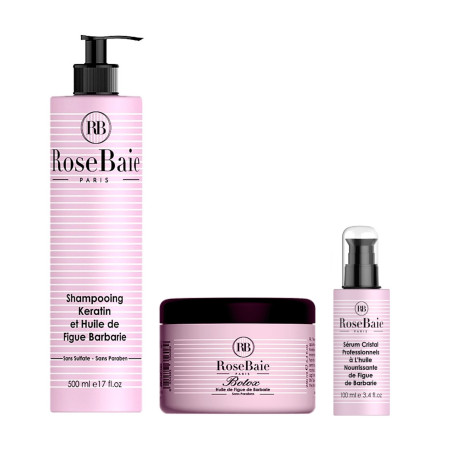 Kit b.otox shampooing sérum figue de Barbarie RoseBaie 3 produits
