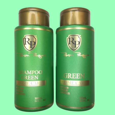Kit shampooing & patine Green Home Care Robson Peluquero 2 x 300 ml (fond vert)