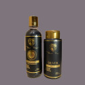 Kit shampooing Black & patine Silver Home Care de Robson Peluquero 2 x 300 ml (fond argent)