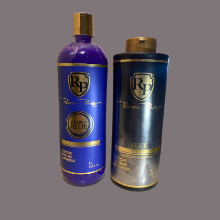 Kit shampooing & patine fortifiante Toner Blue Robson Peluquero 2 x 1 L (fond platine)