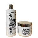 Kit d'entretien de lissage Kératine X Caviar RoseBaie 2 x 500 ml shampooing  + masque (3/4 face)