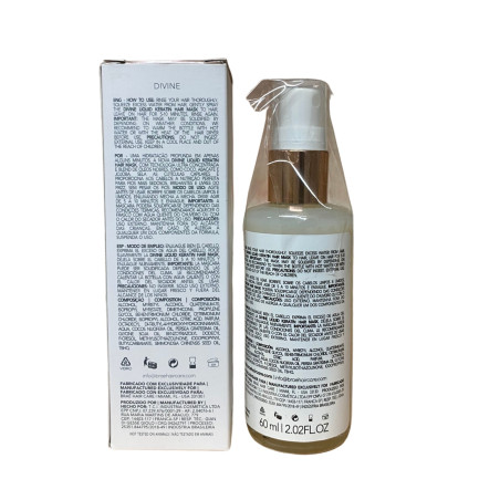 Masque liquide spécial blonde Divine Braé 60 ml (boîte + flacon, dos)