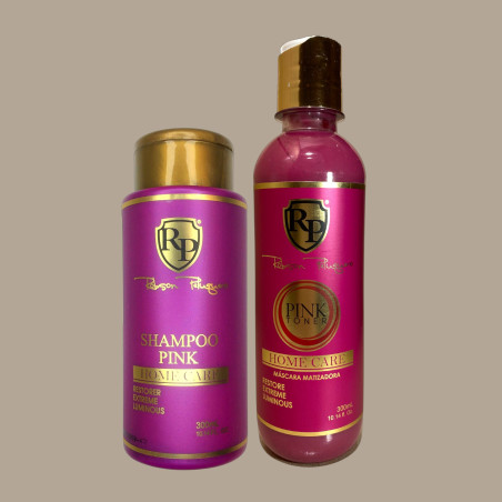 Kit shampooing & patine Pink Home Care Robson Peluquero 2 x 300 ml (fond champagne)
