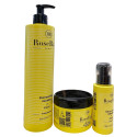 Kit botox shampooing sérum kératine et huile de coco RoseBaie 3 produits (3/4 face)