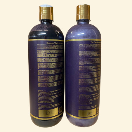 Kit Shampooing & Patine fortifiante The 4 Forces Toner Robson Peluquero 2 x 1 L (fond nacre, verso 1)