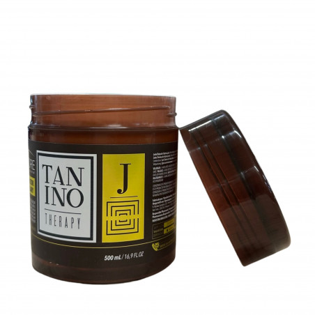 Crème de soin capillaire J - Cortex Reconstructor Capillary Tanino Therapy Salvatore 500 ml (couvercle ouvert)
