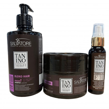 Kit Premium Blond Treatment Tanino Therapy Salvatore shampooing + masque + huiles essentielles E