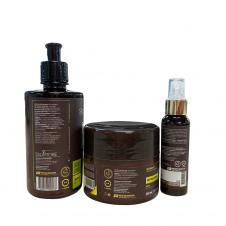 Kit Restructuring Tanino Therapy Salvatore shampooing + masque + huiles essentielles E (verso 2)
